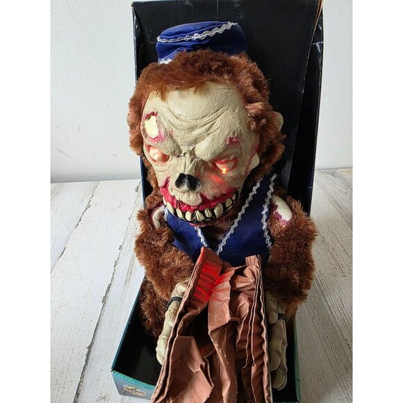 Vintage Spirit accordion monkey animated light up Halloween animatronic table to - Picture 5 of 8